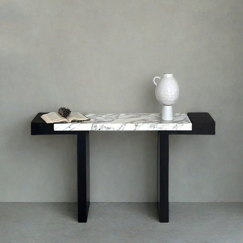 Italian Minimalist Console Table, 31.5" H x 47.2" W x 13.8" D