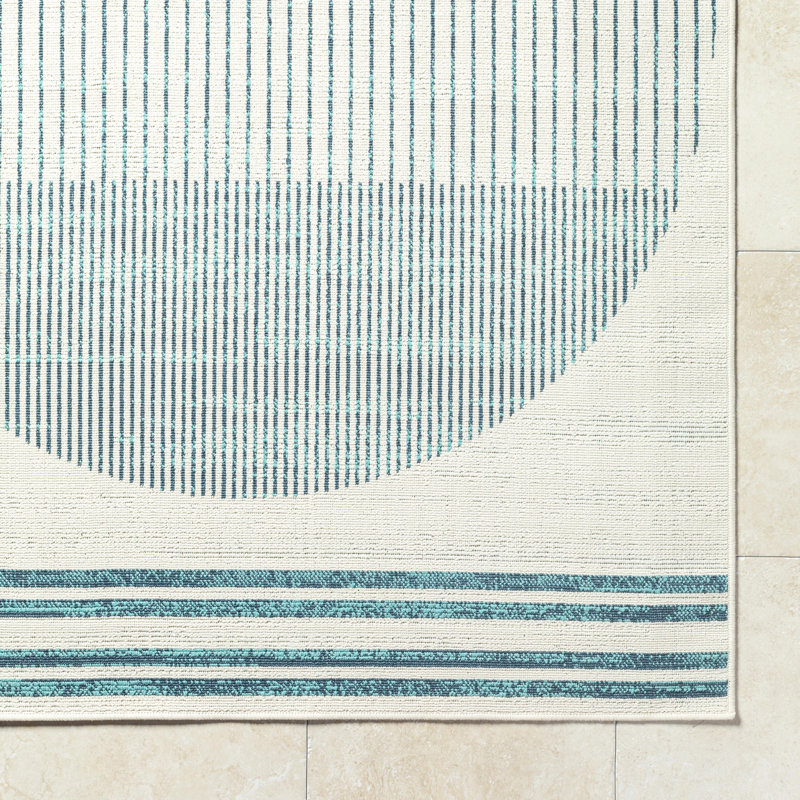 Tapis intérieur / extérieur en polypropylène tissé à la machine Cavari, Rectangle 8 pi 10 po x 12 pi 10 po