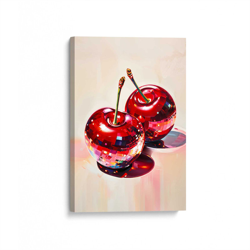 Toile tendue Disco Cherries, H 18 po x l 12 po