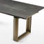 Table de salle à manger rectangulaire extensible avec pierre frittée, noir (78 po à 118 po)