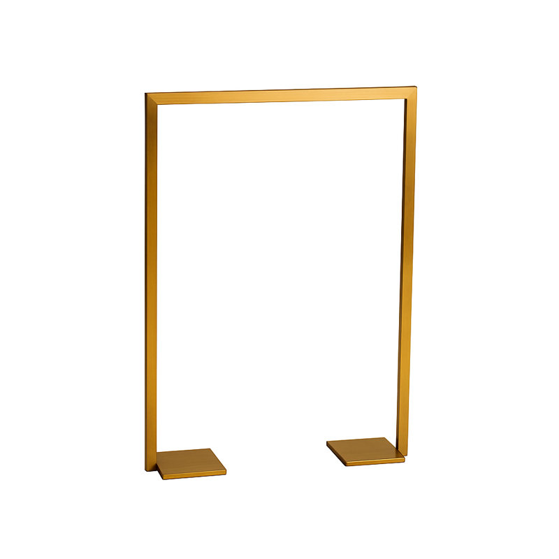 Linea Towel Stand, Brushed Brass, 27.5" H x 19.75" L x 4" W