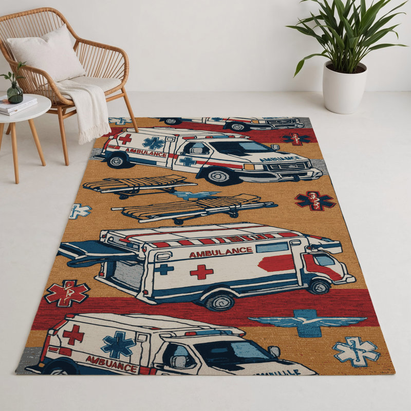 Tapis intérieur et extérieur brun Transport, Rectangle 5 pi x 7 pi