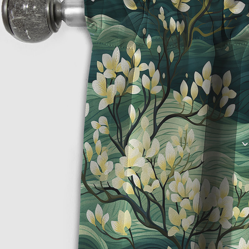 Motif tropical Mangrove Serenity - Rideau floral - Rideau occultant floral - 1 panneau, L 52 po x L 63 po