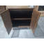 Walnut Nature Tone Slatted Door Storage Cabinet-692621595