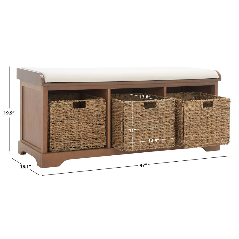 Fotina Storage Bench Combo, Sepia