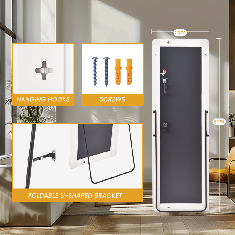 Miroir de plancher Tavey, 63 po x 20 po