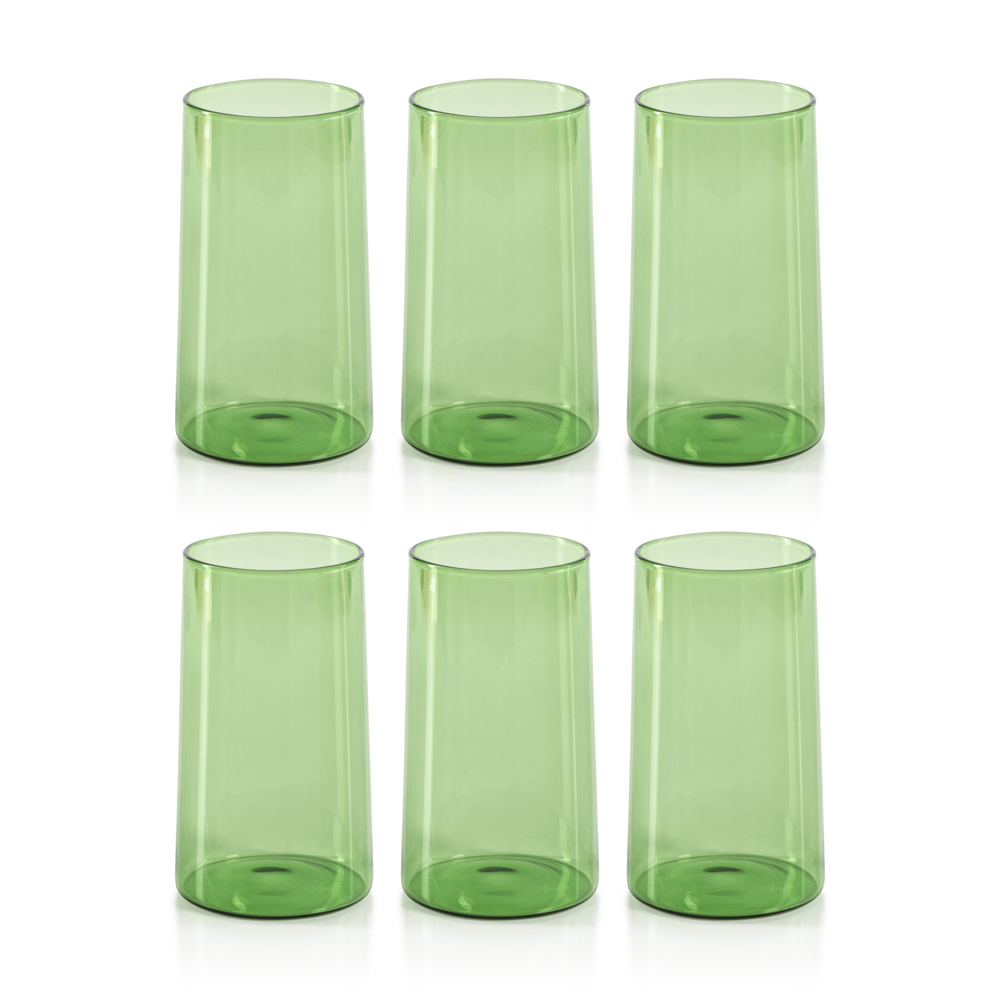 Bruce Highball Glasses, Fern Green