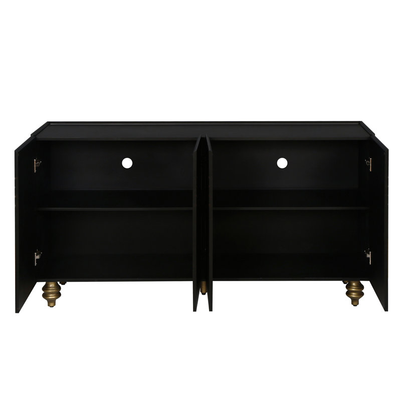 Buffet moderne cannelé avec rangement Modern