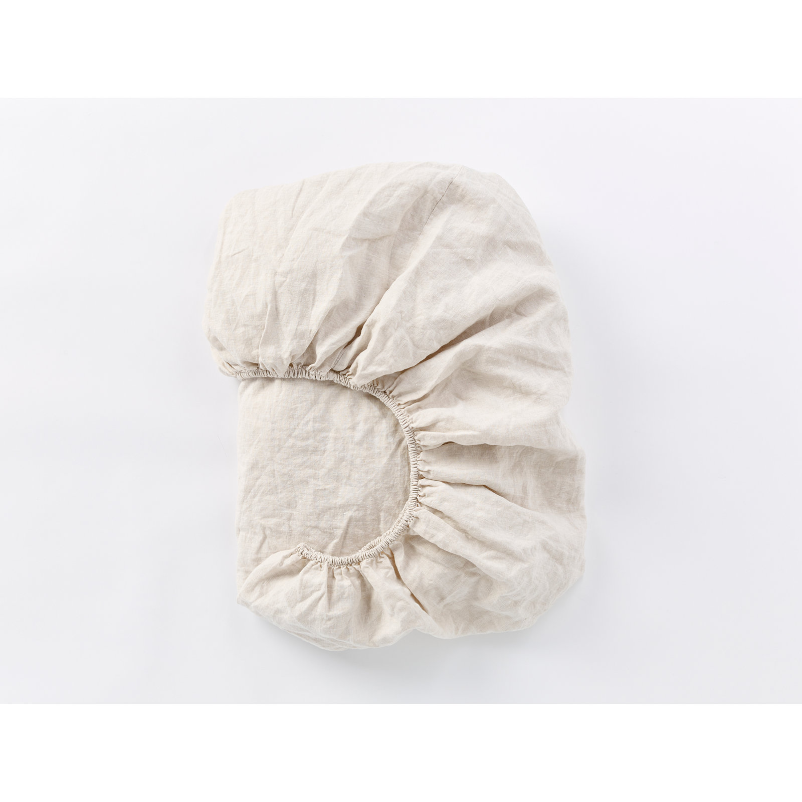 Coyuchi Organic Relaxed Linen Fitted Sheet, King Fitted Sheet, Natural Chambray