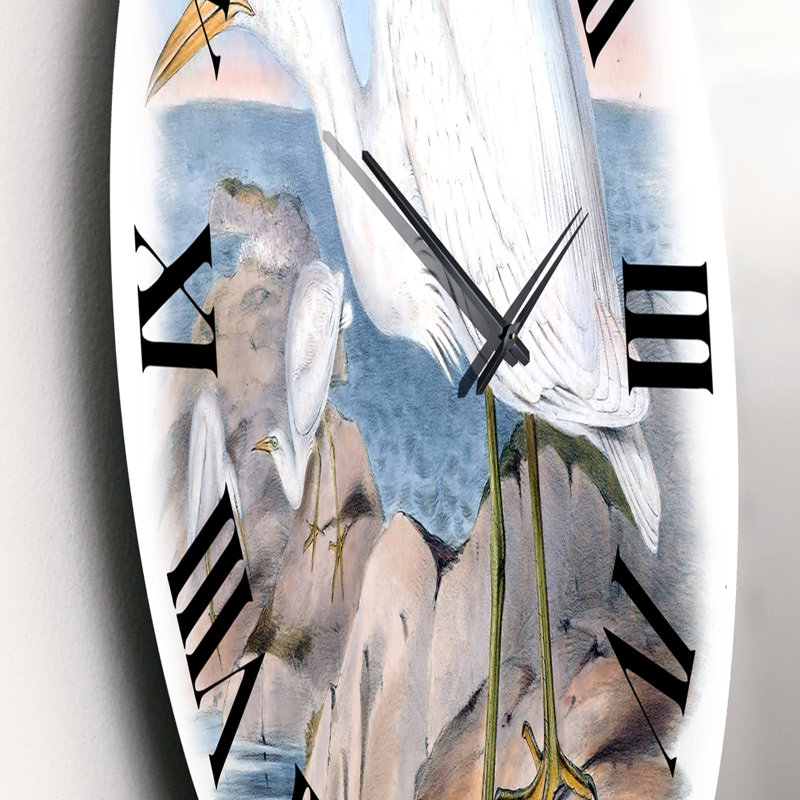Oiseaux australiens d'époque rétro - horloge murale traditionnelle, Petit