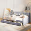 Lit simple tapissier en velours avec rangement sous l'armoire - dossier confortable, pratique et pratique-1655460726