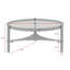 Table basse moderne, 100% bois de chêne massif avec plateau en verre trempé de 0,16 po d'épaisseur, 39,4 po x 18,1 po x 39,4 po | Design scandinave, élégant et durable | Parfait pour le salon et les espaces contemporains-123122367