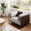 Fauteuil d'appoint rembourré en similicuir 48,5 po-123176106