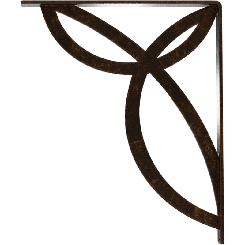 Support en fer forgé Versailles, Bronze vieilli, H 15 po x l 1,5 po x p 12 po