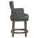 Sidecar Swivel Upholstered Counter Stool with Solid Wood Frame