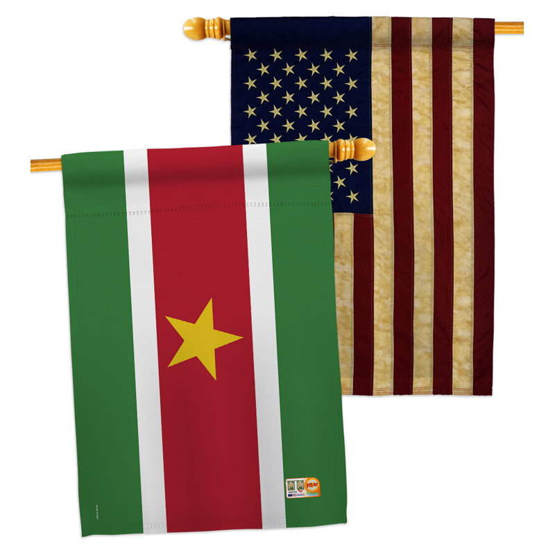 Ensemble de drapeaux de maison Suriname Nationality