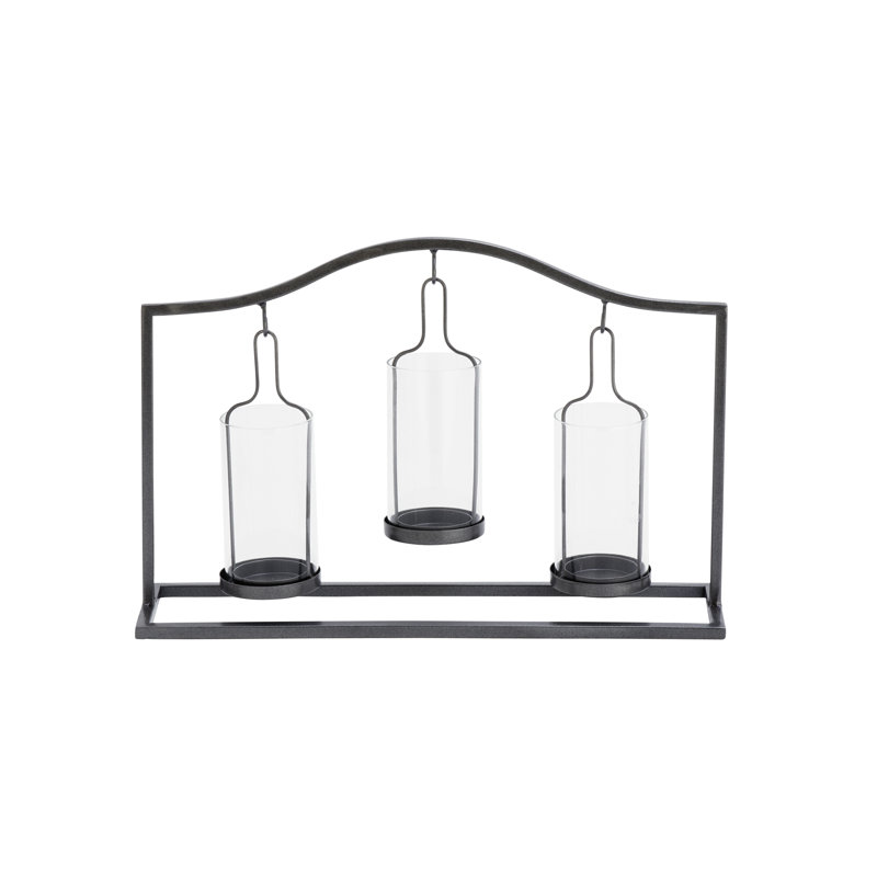 Votive en métal et en verre