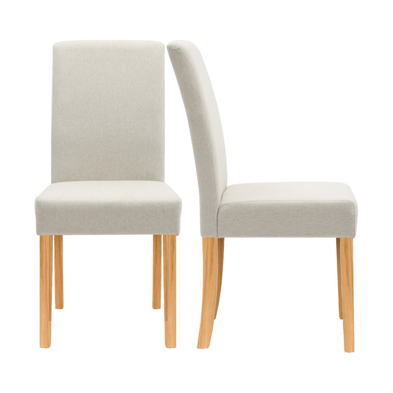 Coles 47cm H Fabric Upholstered Upholstered Back Parsons Chair, Beige