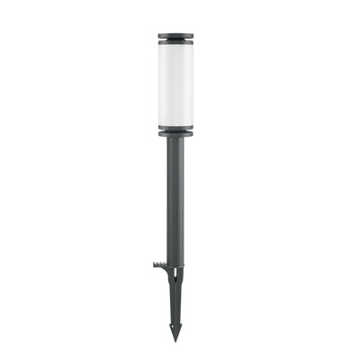 Éclairage de chemin de paysage à basse tension - lumière blanche 3000K, conception moderne, finition en aluminium argenté durable, installation facile, résistant aux intempéries, piquet en métal robuste