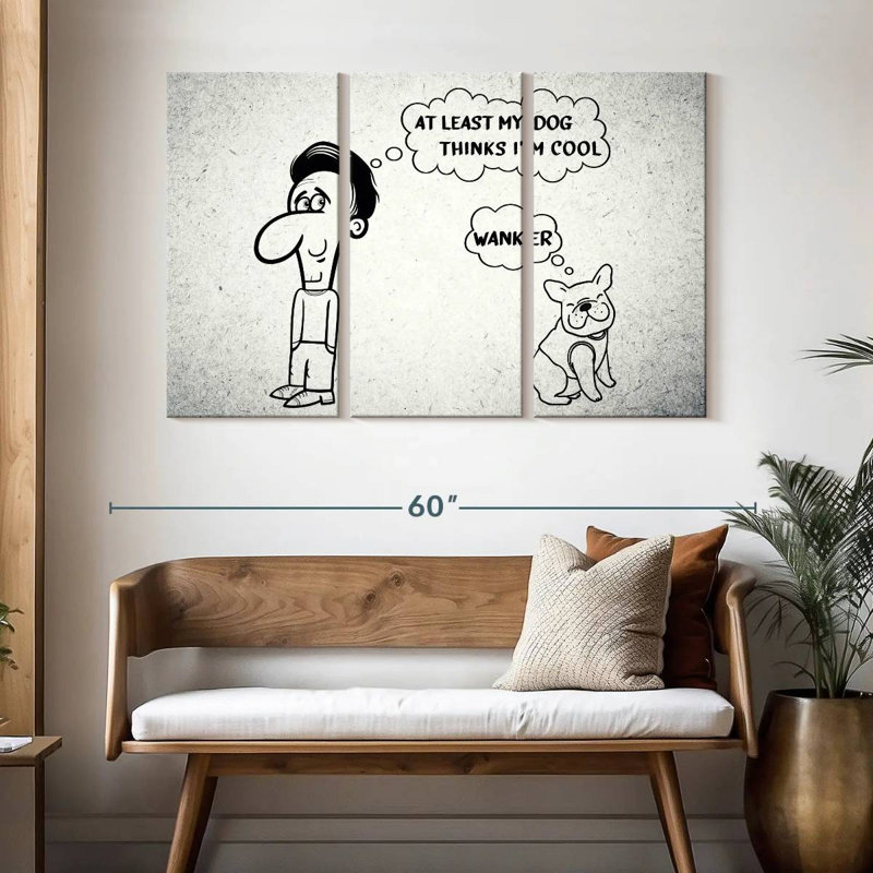 Ketti Funny Blunt Dog, 32" H x 50" W