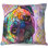 Housse et insert de coussin carré Pug Love Dog