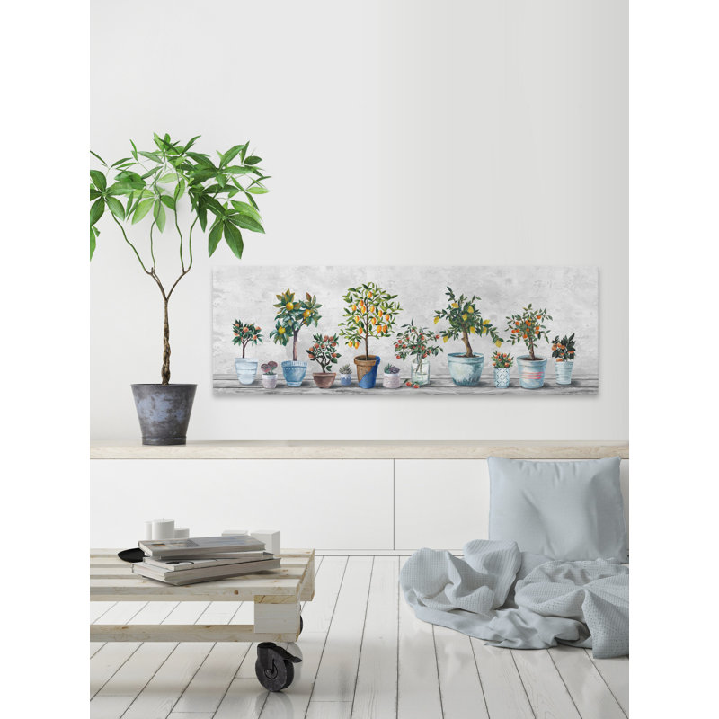 Array Of Plants - Wrapped Canvas Painting, 25cm H x 76cm W x 3.81cm D