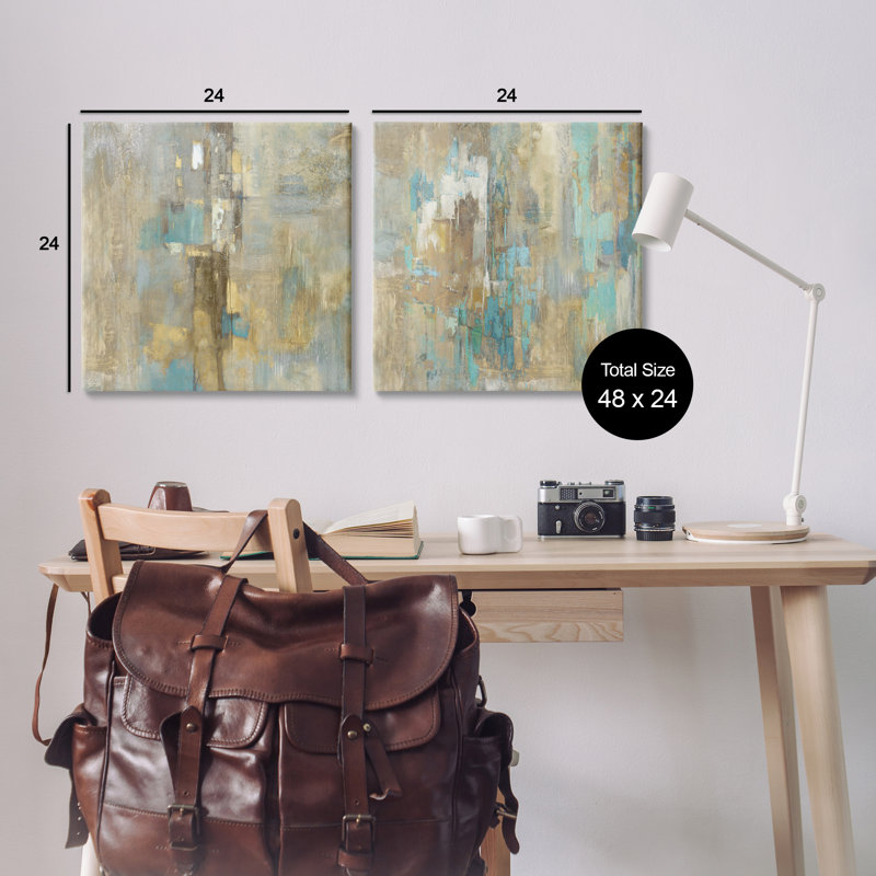 Ensemble d'art mural en toile Composition 2 par Justin Turner, H 24 po x l 24 po