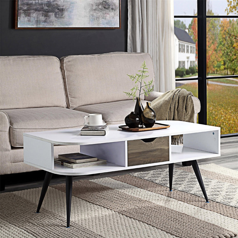 Table basse rectangulaire avec rangement