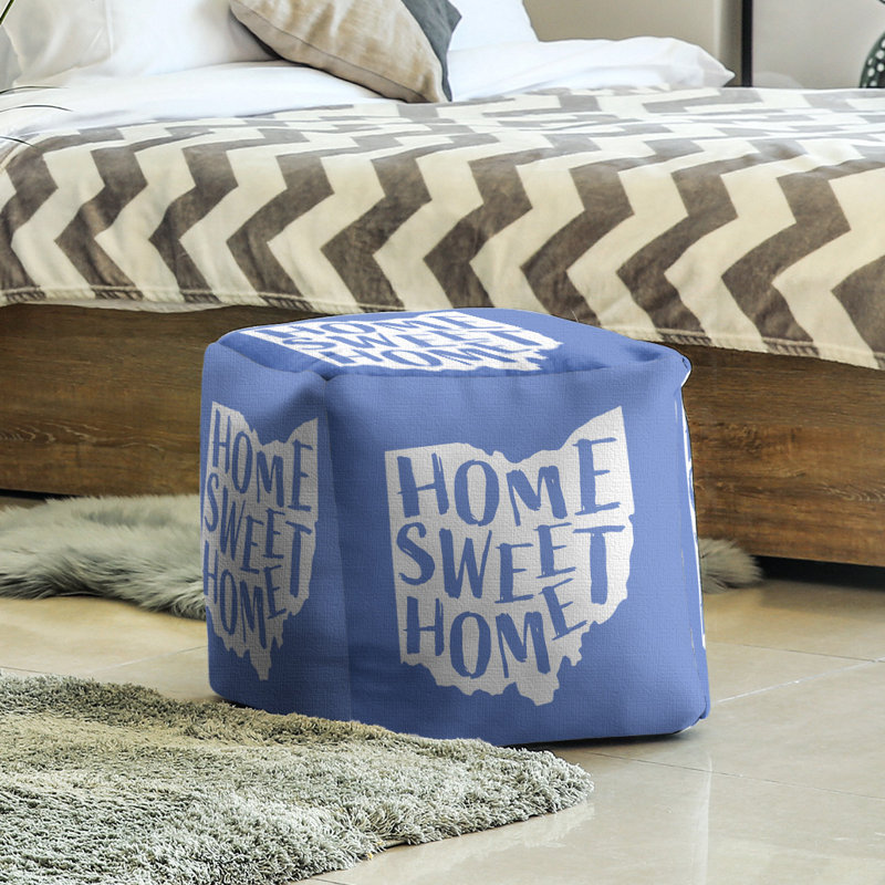 Repose-pieds à cubes ohio the home, bleu