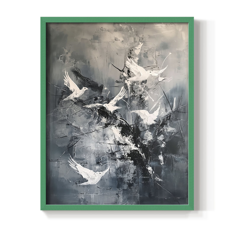 ANIMALS Series LIX - reproduction encadrée de qualité supérieure - prête à être accrochée - aucun clou requis, Vert