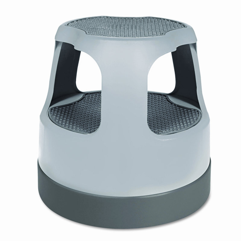 2 - Step Plastic Lightweight Step Stool, Gray