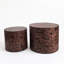 Ensemble de 2 tables basses gigognes rondes, table d'appoint en forme de souche d'arbre, table d'appoint rustique à grain de tourbillon sans assemblage pour salon, maison de campagne moderne Wabi-Sabi Home Decor Pommele