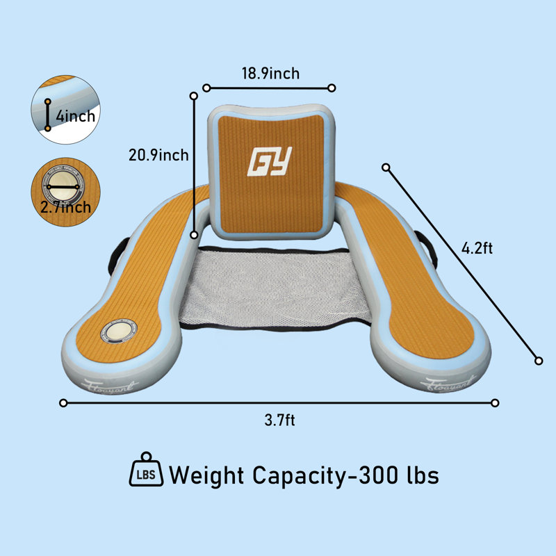 FLOAYANT Inflatable Floating Hangout Chair, Inflatable Floating Hangout Chair