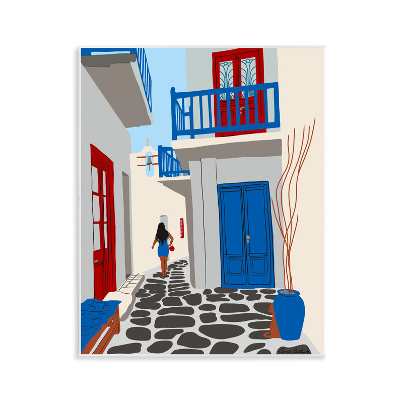 Art mural Mykonos City Alley par Carrie Cantwell