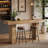 70.9" Modern Rustic Bar Table - Counter Height, Seats 4-6-600879465