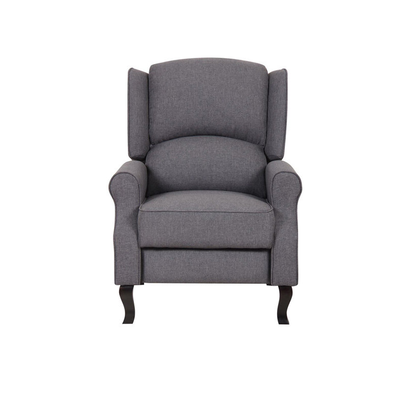 Upholstered Recliner, Dark Gray