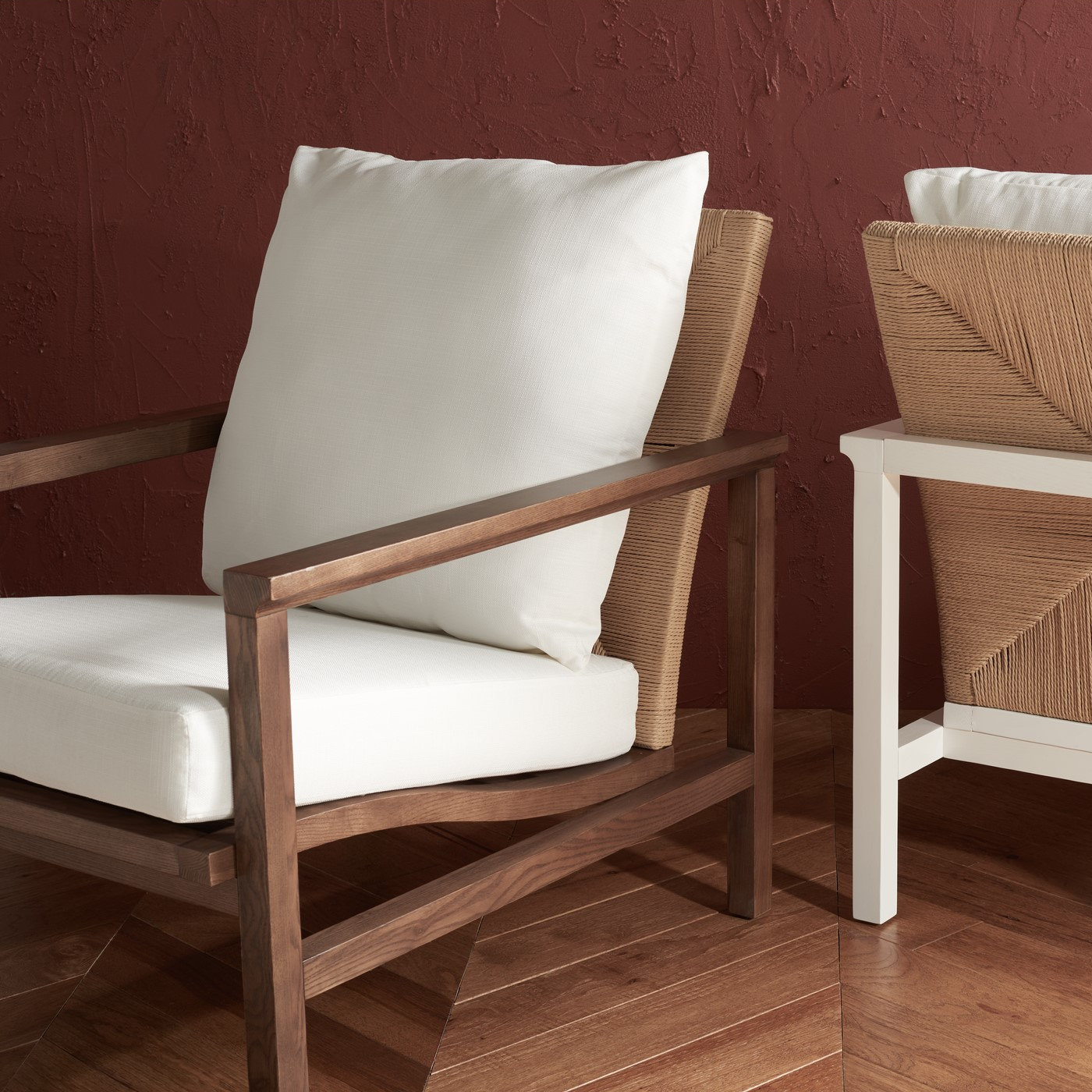 Upholstered Armchair, Walnut