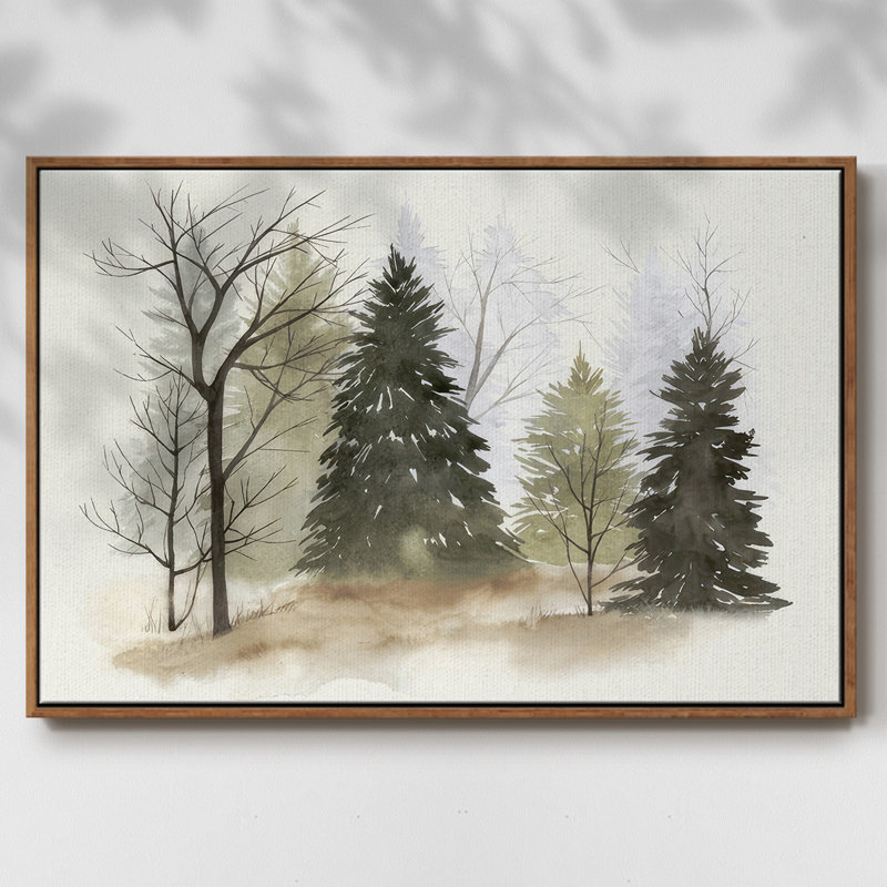 In the Mist II, reproduction d'art sur toile, H 17 po x l 25 po x P 1,5 po, Noyer