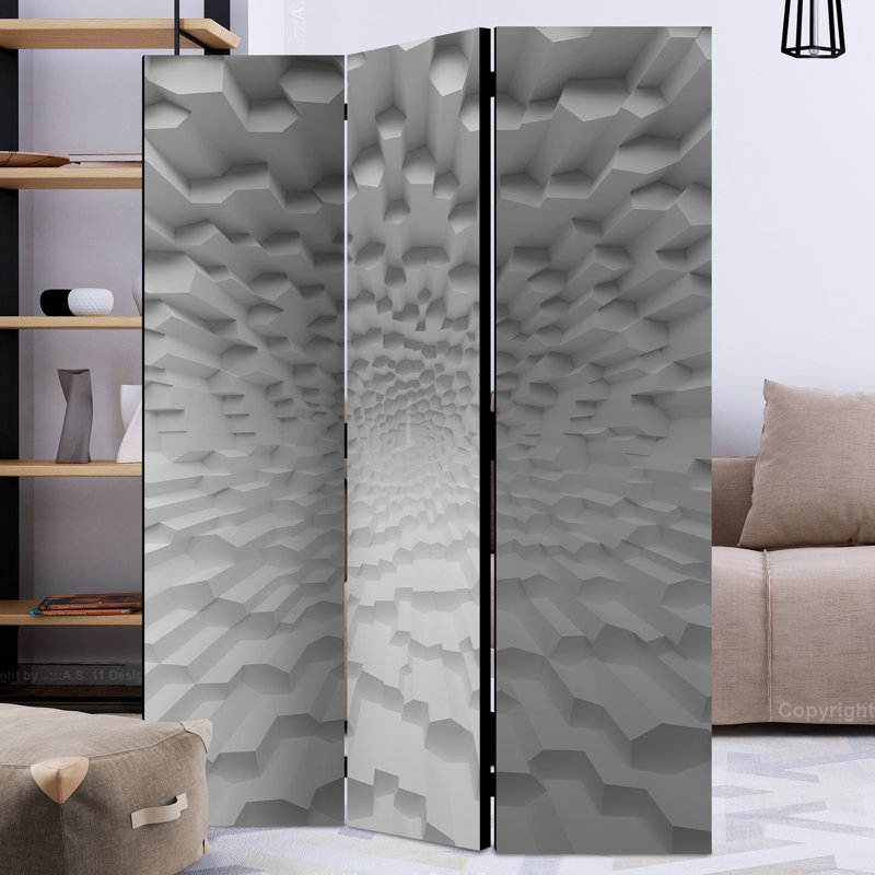 Khoren 172cm H Solid Wood Folding Room Divider, 3