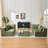 6-Piece Modular U-Shaped Sectional Sofa In Black