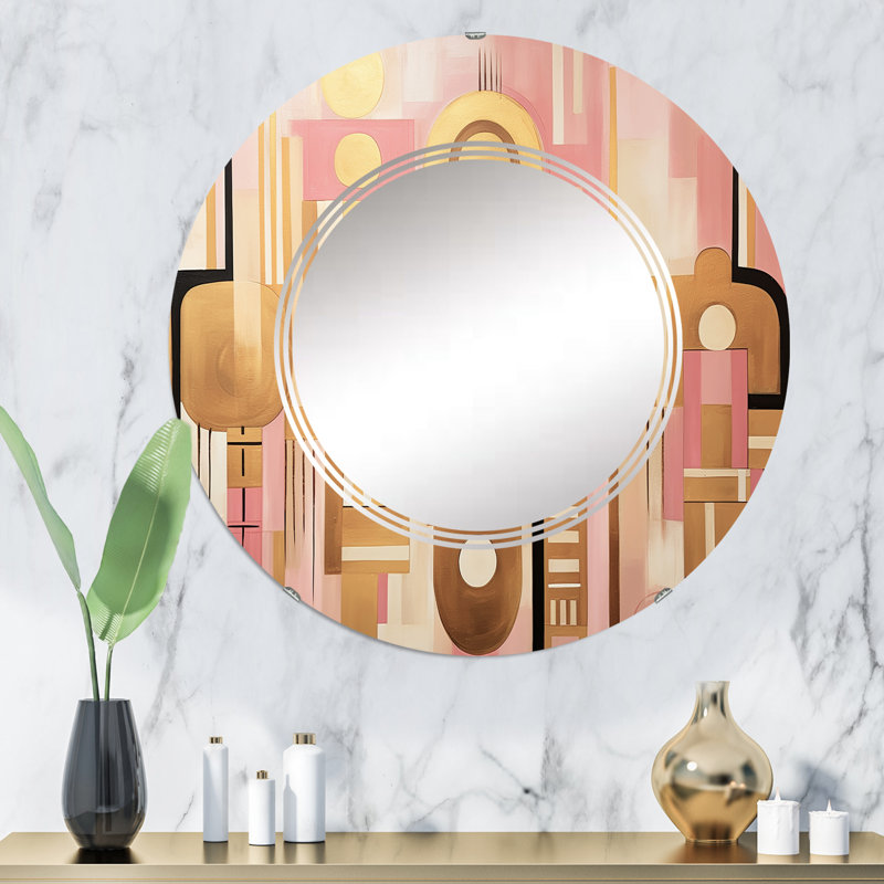 Moretaine - Miroir mural moderne rond, 32 po x 32 po