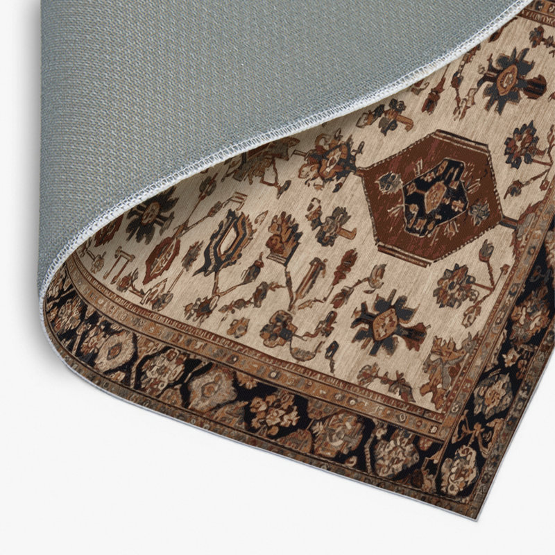 Tapis turc intérieur et extérieur brun, Rectangulaire 2 pi x 3 pi