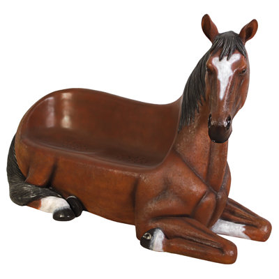 Saddle-Up Horse Sculptural Bench