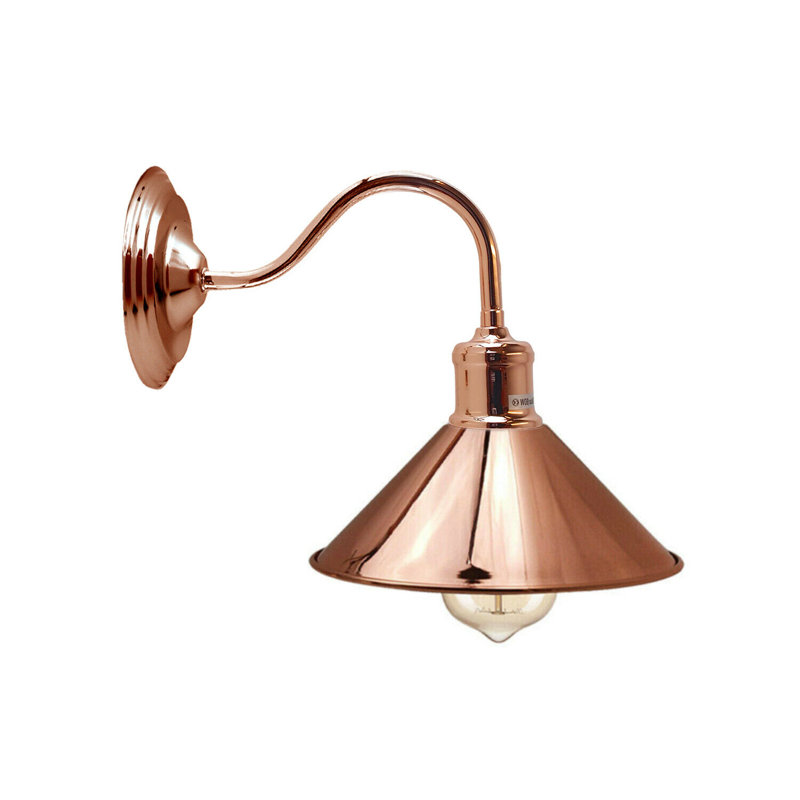 Clementina Armed Sconce, Rose Gold, No