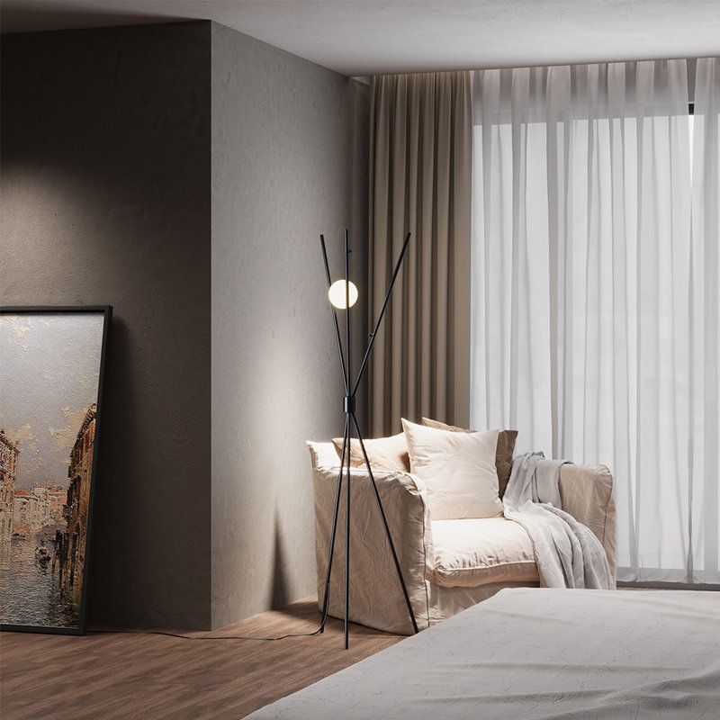 160cm Tripod Floor Lamp with Foot Switch
