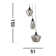 Colette 3-Light Cluster Chandelier