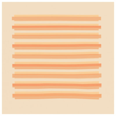 Édredon horizontal à rayures orange et beige
