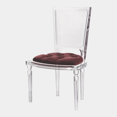 Marilyn Acrylic Side Chair-Black