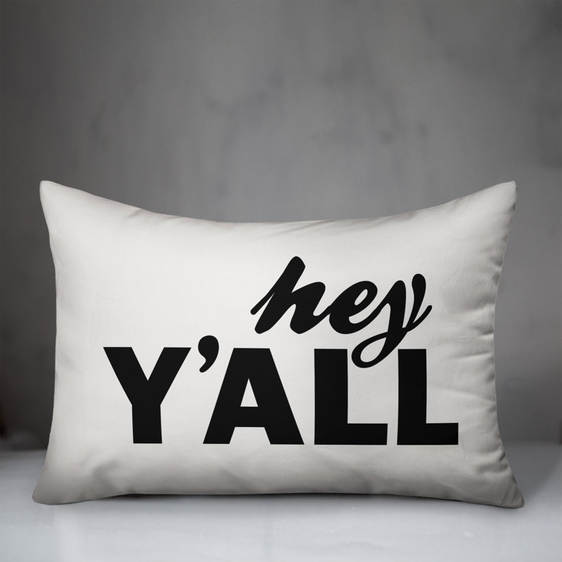 Textual Outdoor Throw Pillow, Off White/Black