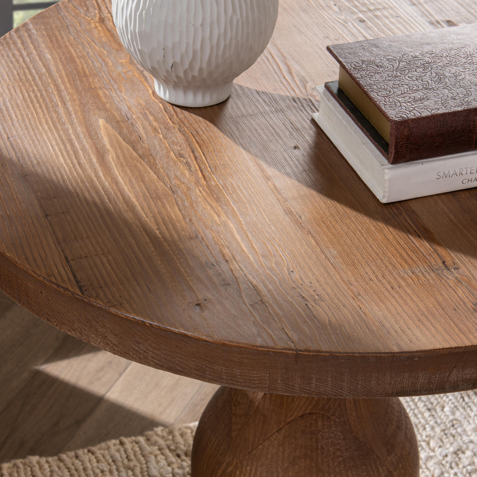 Farrer Solid Wood End Table, Mission Brown